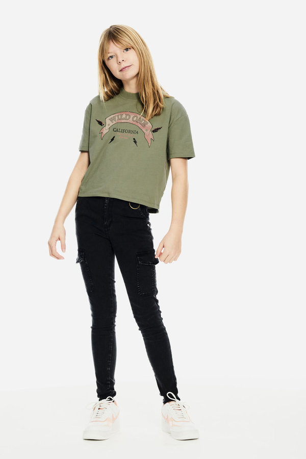 Grünes T-Shirt mit Print für Mädchen von Garcia