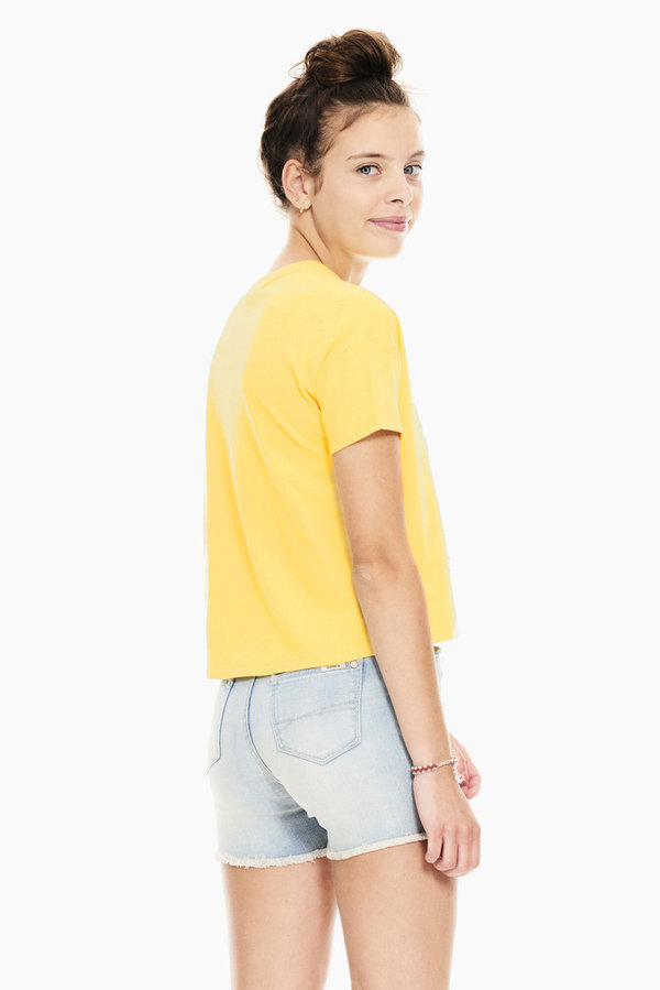 Gelbes T-Shirt mit Print für Mädchen von Garcia