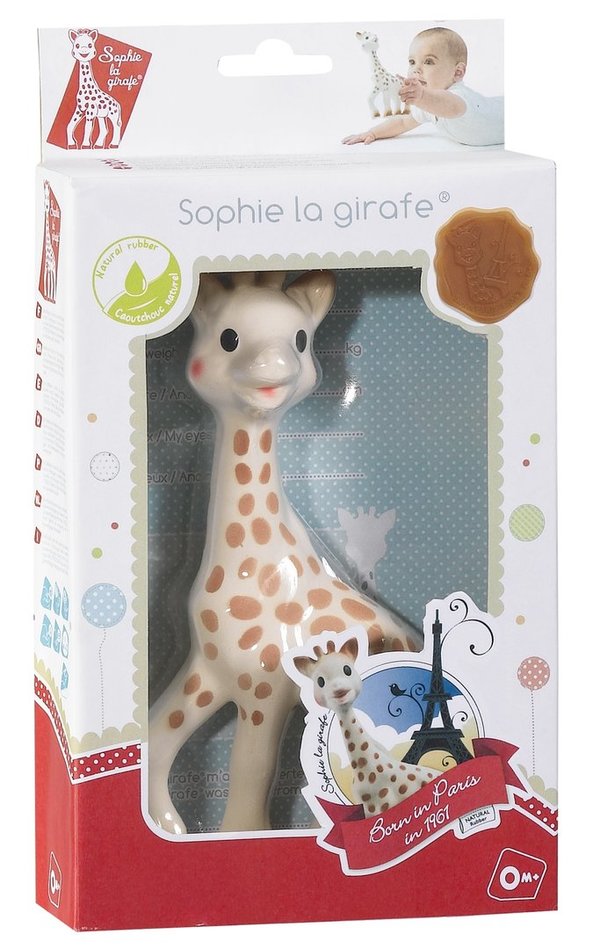 Sophie la girafe® (Geschenkkarton Fresh Touch rot/weiß) / Naturkautschuk