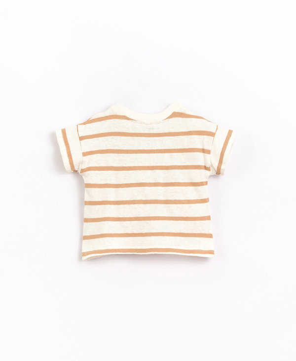 T-Shirt Striped Jersey mit Leinenanteil von Play Up
