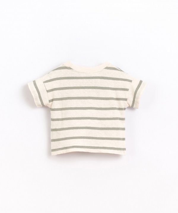 T-Shirt Striped Jersey mit Leinenanteil von Play Up