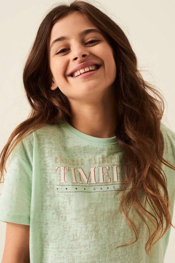 Mintgrünes T-Shirt für Mädchen von Garcia