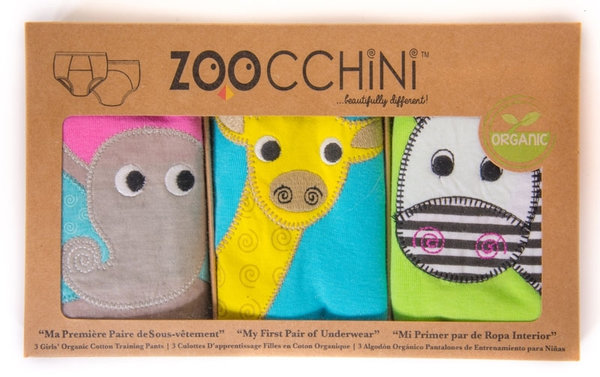 Zoocchini Training Pants Girls aus Bio-Baumwolle - Safari Friends