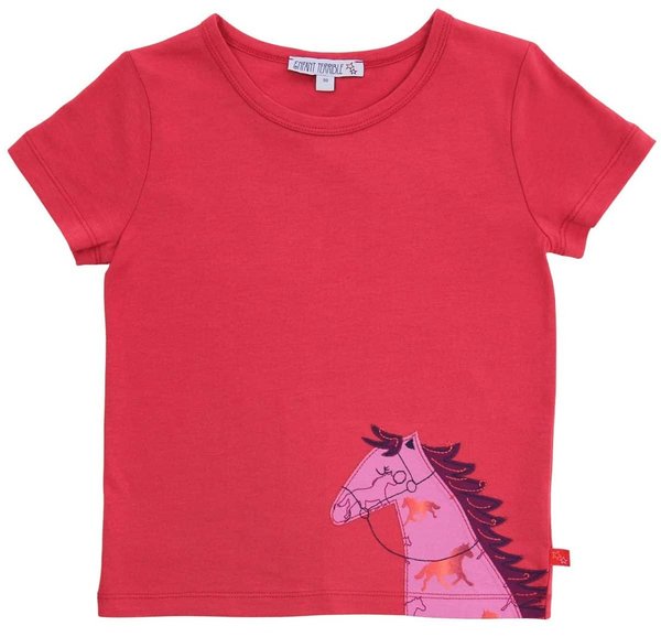 Enfant Terrible T-Shirt mit Pferdeapplikation