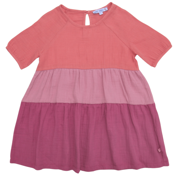 Enfant Terrible Musselin-Kleid Colourblocking GOTS